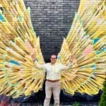 Golden Wings Mural Portrait — Original Image License